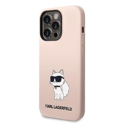 Karl Lagerfeld Choupette NFT Cover flydende silikone etui til iPhone 14 Pro Max - lyserød