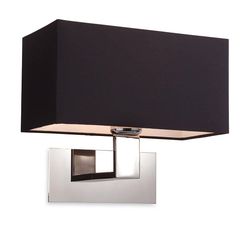 Firstlight Lighting Prince 1 Lys Enkelt Indendørs væg lys poleret S /Steel, Sort, E27
