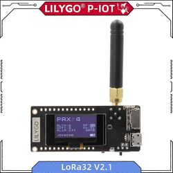 LILYGO TTGO LoRa32 V2.1 1.6.1 ESP32 LoRa 433MHz 868MHz 915MHz kehityskortti 0.96 tuuman OLED TF-kortti BLE WIFI langaton moduuli 433 MHz
