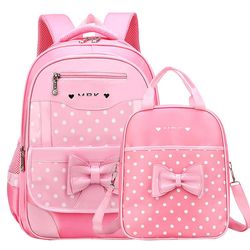 Kaxidy Prinsesse rygsæk sæt med blyant sag Pink 30x18x46cm