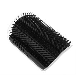 Katte Børste Corner Cat Massage Self Groomer Comb Brush, Sort Farve