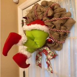 Christmas Thief Garland Amazon Creative Front Door Decor Christmas Home Decor Props L