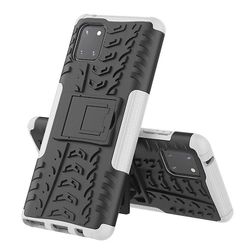 Stødsikker rustning sag for Samsung note10 lite/m60s/a81 med støttefod all inclusive dække hvid rpc1809