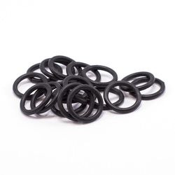 BodyJewelryOnine O-ring pakke af 20 sorte gummi perfekt til tunneler stik konus holder 00g (10 mm)