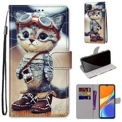 Foxdock Sag for Xiaomi Redmi 9c Creative Pattern Tui magnetisk kort holder tegnebog - Killing