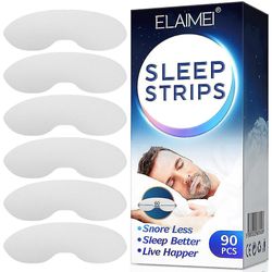 Ssyy 90 pakker søvnstrimler sovende munn tape anti-snorking lukket munn patch
