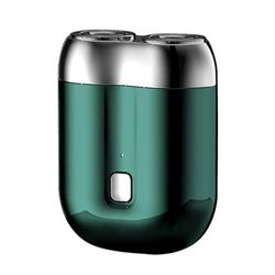 Mini-parranajo kannettava sähköinen partakone miehille - USB-ladattava parranajokone kotiin ja matkoille Vihreä