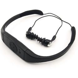 Generic MP3-soitin Uinti Vedenpitävä Radio FM Sukellus Uinti Surffaus Vedenalainen urheilu Musiikkisoittimet Sopivat 8G Musta