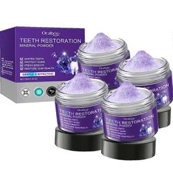 Mineraalihammasjauhe Luonnollinen kirkastava Kiillotus Hammasjauhe Vahvista hampaita ja ikeniä Hampaiden korjaus Mineraalijauhe naisille 4pcs