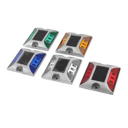 Alumiininen vedenpitävä led-aurinkokäyttöinen tievalo vihreä