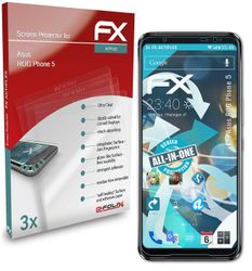 atFoliX 3x beskyttelsesfilm kompatibel med Asus ROG Phone 5 film klar og fleksibel 04 FX-ACTIFLEX