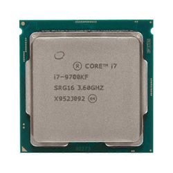 Core i7-9700KF -suoritin - kanta LGA 1151 8 ydintä, 8 säiettä, 3,6 GHz, 12 Mt L3-välimuisti, 95 W.