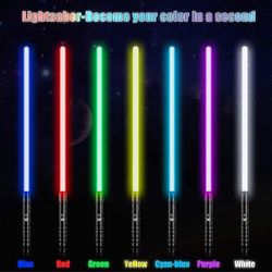Light Saber Laser Rgb 7 värit vaihdettava elektroninen valo Fx-ääni hopea