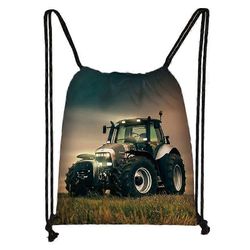 Leiki maatilalla Traktori Tulosta reppu Teini Pojat Tytöt Reppu Naiset Kiristysnyöripussit matkalle Lasten kirjalaukku Kengänpidike skdtractor04cw