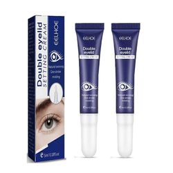 2kpl Natural Traceless Double Eyelid Styling Setting Liima Näkymätön Nopeasti kuivuva silmäluomitarra Kestävä Helppo käyttää meikki Kosmetiikka