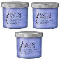 Satin Smooth Pearl pehmeä vaha laventeli &; kehäkukka kaikille kehon osille 3x 425g Monivärinen