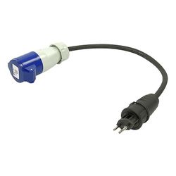 Pricenet Adapterikaapeli 40cm 3x1.5mm² sveitsiläisestä pistokkeesta CEE:hen