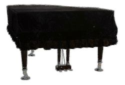 Grand Piano Velvet Pölysuoja - Antistaattinen tuhkankestävä tarttumaton kangas musta 170 to 180CM