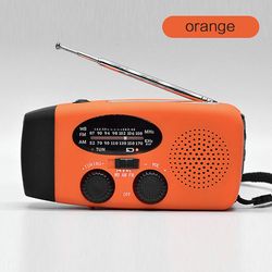 Huizhiwentong Solar Opladning Radio Emergency Radio med belysning funktion 1000mah Orange