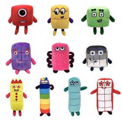 Cartoon Numberblocks Soft plysj Doll utstoppede leker tidlig utdanning for baby leker gaver Seks