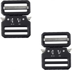 Linkrunning 2 pakkausta sotilasluokan raskaaseen käyttöön tarkoitetut mustat sinkkiseoksesta valmistetut taktiset vyösoljet kaksinkertaisella metal...