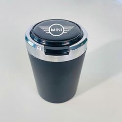 Tuhkakupit Auton savuketuhkakuppi kannella LED-valolla kannettava irrotettava sopii Mini Cooper One S JCW R55 R56 R57 F56 F54 R58 musta