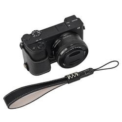 Tyypin A kamerakotelo Sony A6400 / A6300 / A6100 / A6000 akun avaamisen muotoilu kämmenen tekstuuri PU-nahka Monivärinen Style A