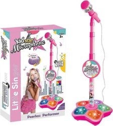 Lasten mikrofonilelu jalustalla Karaokelaulu Musiikki-instrumenttilelut Vaaleanpunainen