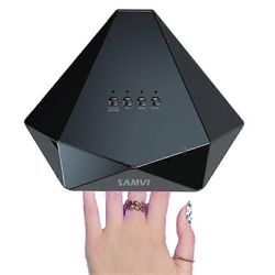 SAMVI 48W älykäs timanttikynsilamppu kaksinkertainen valonlähde infrapunatunne nopeasti kuivuva kynsien valohoitokone, EU-pistoke