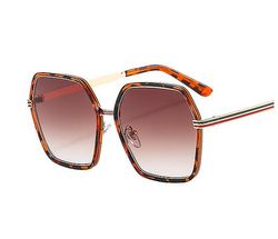 Langytx Kvinders solbriller New Fashion Punk Solbriller Briller Briller Rød Grøn Gradvist Polygonal Retro Cross-border Ins Mænds solbriller GG3 Normal