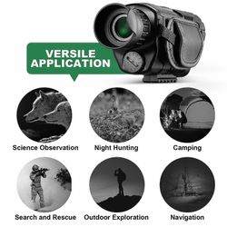 Suren Night Vision monokulært digitalt kamera med videoafspilning til jagt og dyreliv-sort