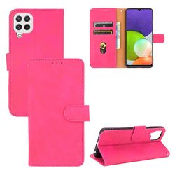 Etui til Samsung Galaxy A22 4g Cover Premium læder med kortholder Flip Folio magnetisk etui Etui Coque - sort Pink