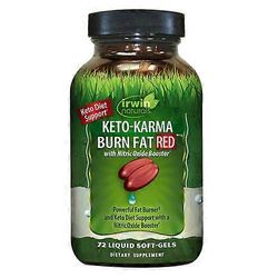 Irwin Naturals Keto-Karma polttaa rasvaa PUNAINEN, 72 pehmeää geeliä