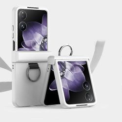 Erittäin ohut Skin Feel Ring -puhelinkotelo saranalla Xiaomi Mix Flipille