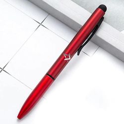 Bricks Masons Gratis gravering multifunktion metal touch frimurerisk pen - (flere farver / bilag) Vin rød