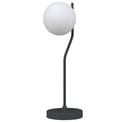 Italux Lighting Moderne bordlampe Satin Sort 1 Lys med hvid skygge, G9
