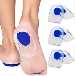 3 paria geelikorkokuppeja Plantar Fasciitis Inserts - Silikonigeeli kantapäätyynyt kantapään kipuun, luun kannus ja akilles kipu, geeli kantapää ty...