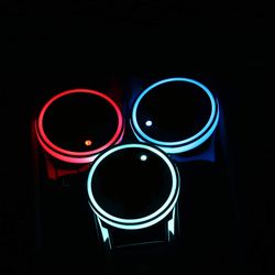 Suren 2 stykker led-bil coaster, usb-lysende coaster