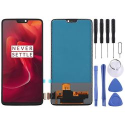 OnePlus 6 A6000 TFT -materiaalille LCD-näyttö ja digitoija täysi kokoonpano (musta)