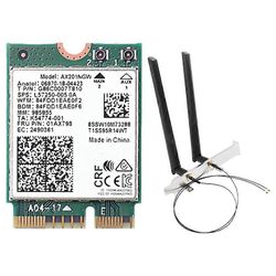 AX201NGW WiFi-kortti antennilla 2.4 GHz+5 GHz WiFi 6 3000Mbps M.2 CNVio2 Bluetooth 5.1 WiFi-verkko C Vihreä