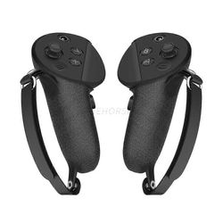 Meta Quest Pro VR -ohjaimen lisävaruste, jossa on täysi silikonisuojakuori ja säädettävä PU-nivelhihna Black