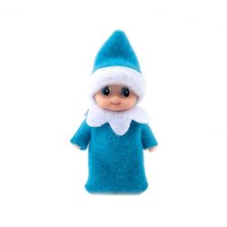 Toddler Baby Elf Dolls Jul Baby Legetøj til børn Blå 1 Pc