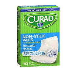 Medline Curad tarttumattomat tyynyt liimalevyillä, 2 tuumaa x 3 tuumaa, kukin 10 (1 kpl pakkaus)
