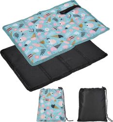 Phwj 2 pakkausta taitettava istuintyyny vedenpitävä istuintyyny ja 2 säilytyspussia ulkoleikkikentälle, puutarhastadionille, metsästykseen, retkeil...