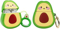 Linkrunning Sag for Airpods 1 &2 Sag, silikone 3d Cute Funny Cool Cartoon Character Fruit Airpods Cover Stødsikker med nøglering Portable Opbevarin...