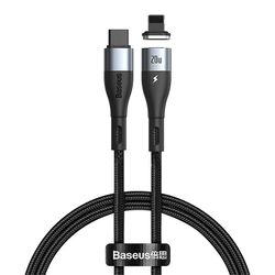 Ruili Baseus 20w zink magnetisk USB-c til Lightning Pd Kabel Strømforsyning Hurtig Opladning Data Sync Cord Line Nylon flettet Sort