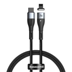 Chengyan Baseus 20w zink magnetisk USB-c til Lightning Pd Kabel Strømforsyning Hurtig Opladning Data Sync Cord Line Nylon flettet sort