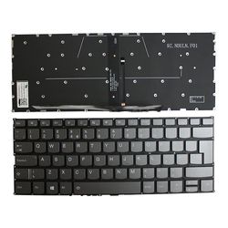 Power4Laptops Lenovo Yoga 730-13IWL baggrundsbelyst grå UK Layout Udskiftning Laptop Tastatur