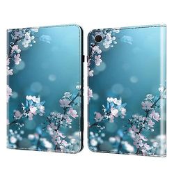 Til Samsung Galaxy Tab A8 10.5 2022 Krystalteksturmalet lædertablet-etui Blomme Bossom