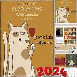 Et år med snarky katte 2024 vægkalender